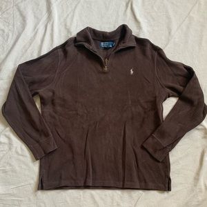 Brown Polo by Ralph Lauren Quarter Zip